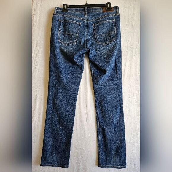 Lucky Brand Jeans Women's 6/28 (31x30) Blue Ankle Straight Leg Mid-Rise GUC - Picture 1 of 9